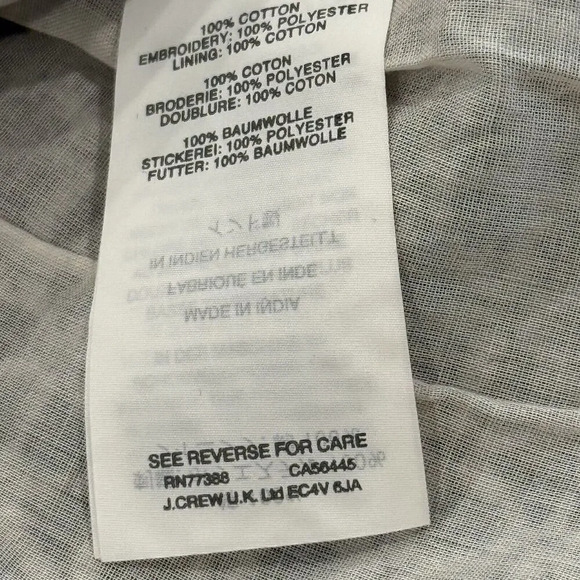 J. Crew Eyelet Lace Dress Women Sz 0 Sleeveless Black White For And Flare E7849 - Picture 4 of 5